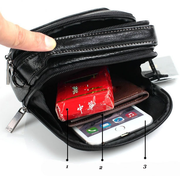 Мужская сумка через плечо Hight Touch 407-20 чёрная Мужская сумка через плечо Hight Touch 407-20 чёрная