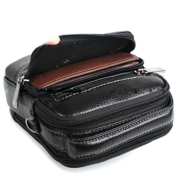 Мужская сумка через плечо Hight Touch 407-20 чёрная Мужская сумка через плечо Hight Touch 407-20 чёрная