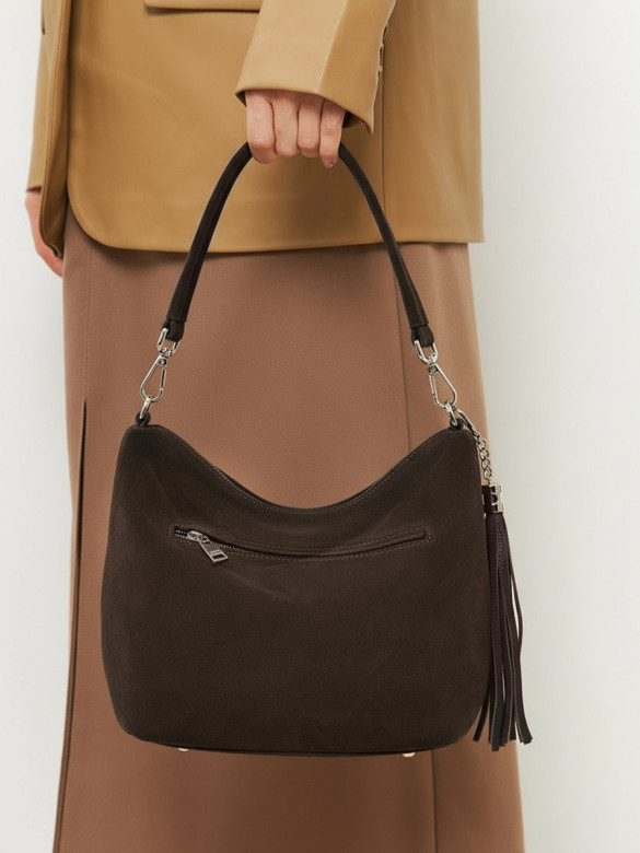 Сумка FIATO 2757 замша шоколад Сумка FIATO 2757 замша шоколад