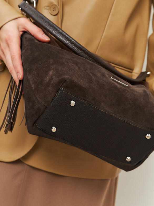 Сумка FIATO 2757 замша шоколад Сумка FIATO 2757 замша шоколад