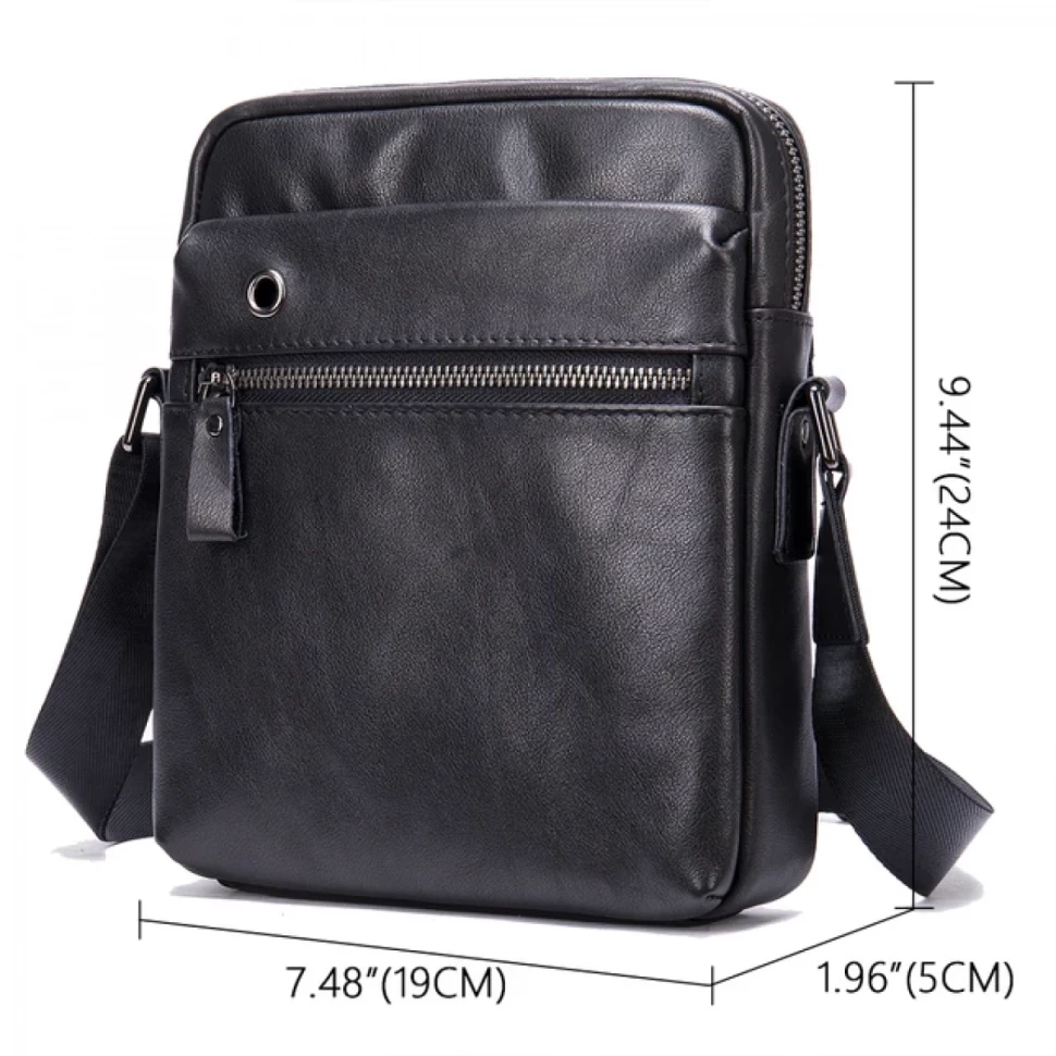 Мужская сумка через плечо 8717 чёрная