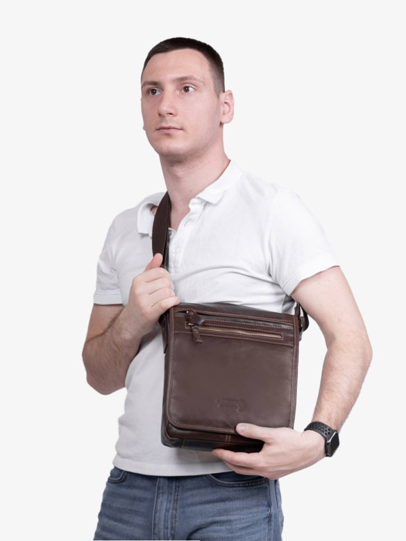 Сумка мужская zн ALEXX ALG0106 коричневая