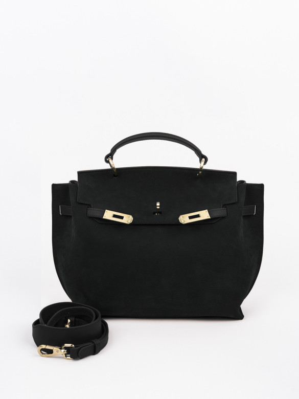 Сумка Curanni 9402 замша чёрная