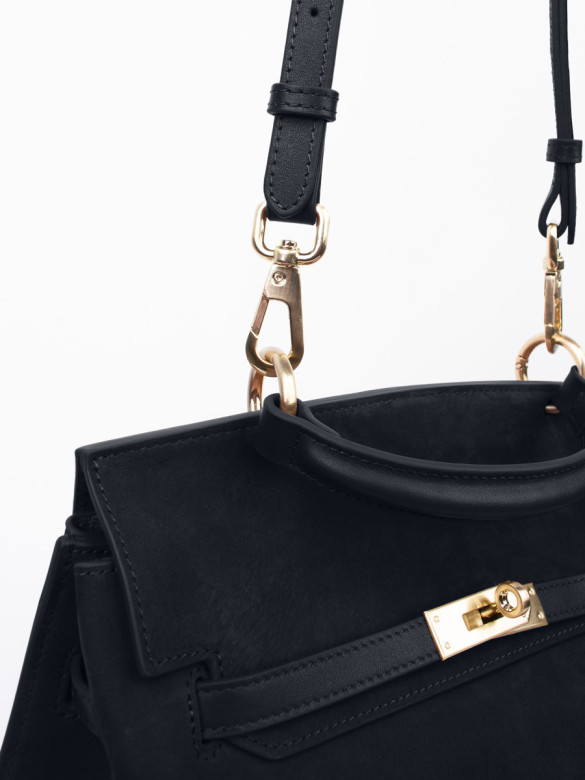 Сумка Curanni 9402 замша чёрная