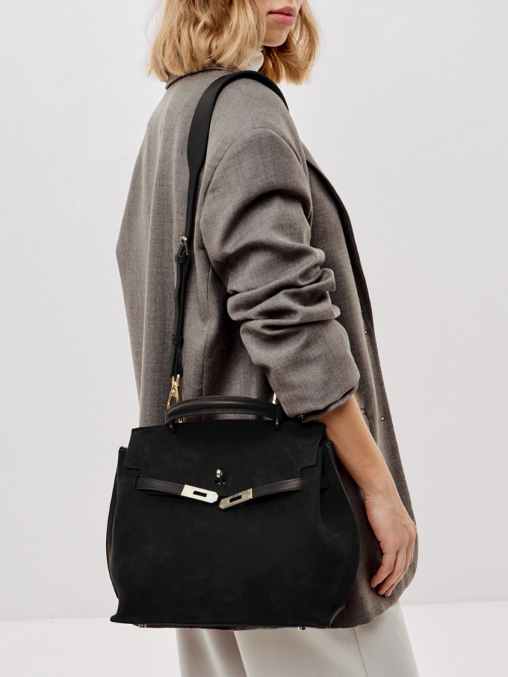 Сумка Curanni 9402 замша чёрная