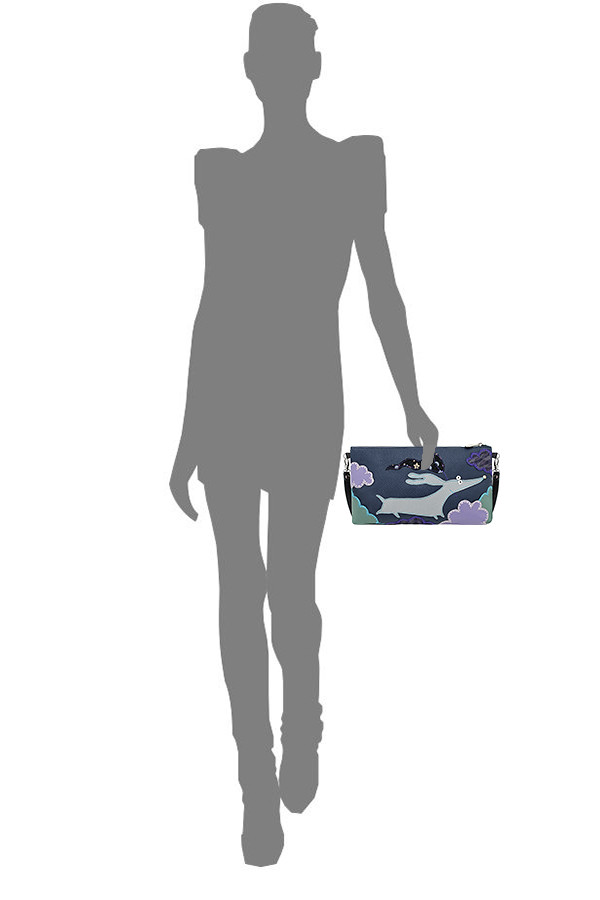 Кожаный клатч Protege, 251-166 "Такса №3" чёрная