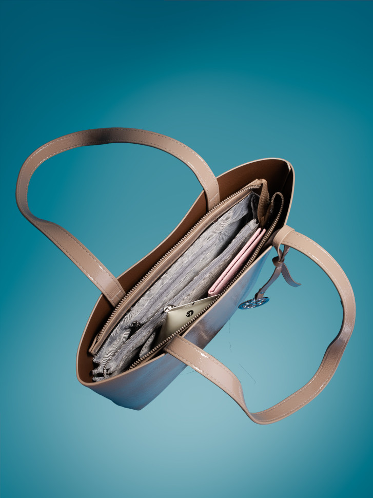 Сумка женская Baggins KDL-1300 лак беж