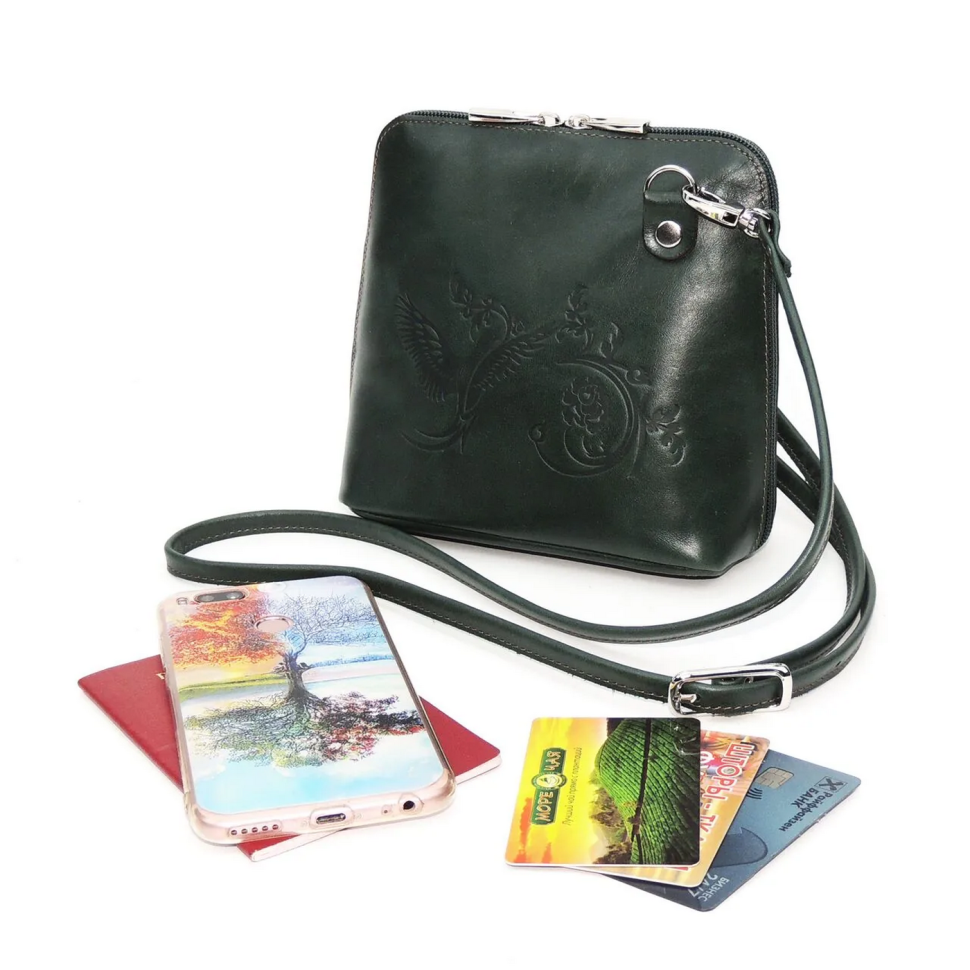 Женская кожаная сумка Natalia Kalinovskaya С83п-631 зеленая