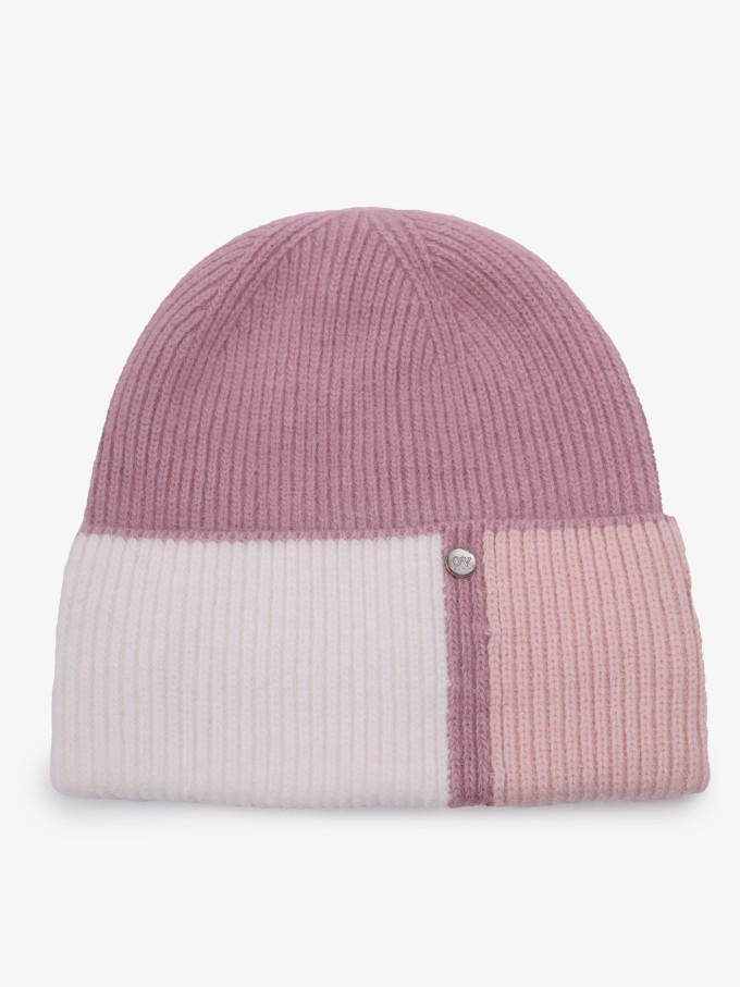 Шапка OvenTrico 1570 темно-розовый/белый/розовый