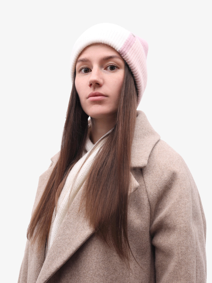 Шапка OvenTrico 1570 темно-розовый/белый/розовый