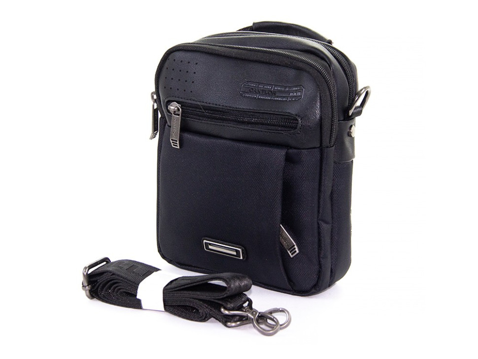 Мужская сумка-планшет из экокожи Cantlor GW103 чёрная