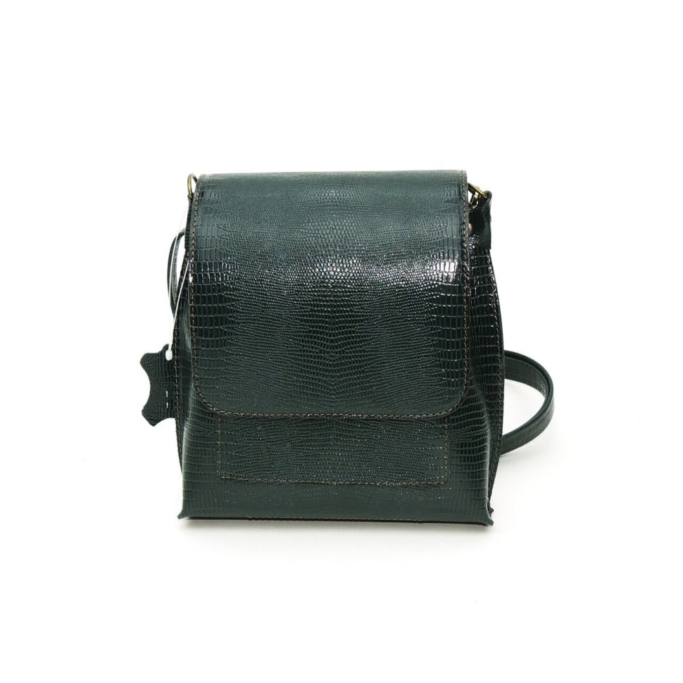 Женская кожаная сумка Natalia Kalinovskaya С86р-932 зелёная рептилия