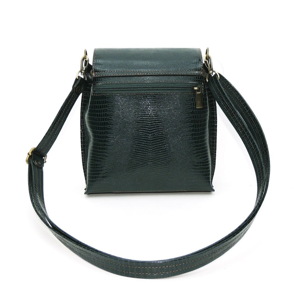 Женская кожаная сумка Natalia Kalinovskaya С86р-932 зелёная рептилия
