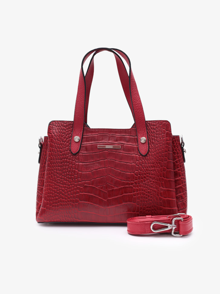 Сумка женская Karya 2390 красный крокодил флотер