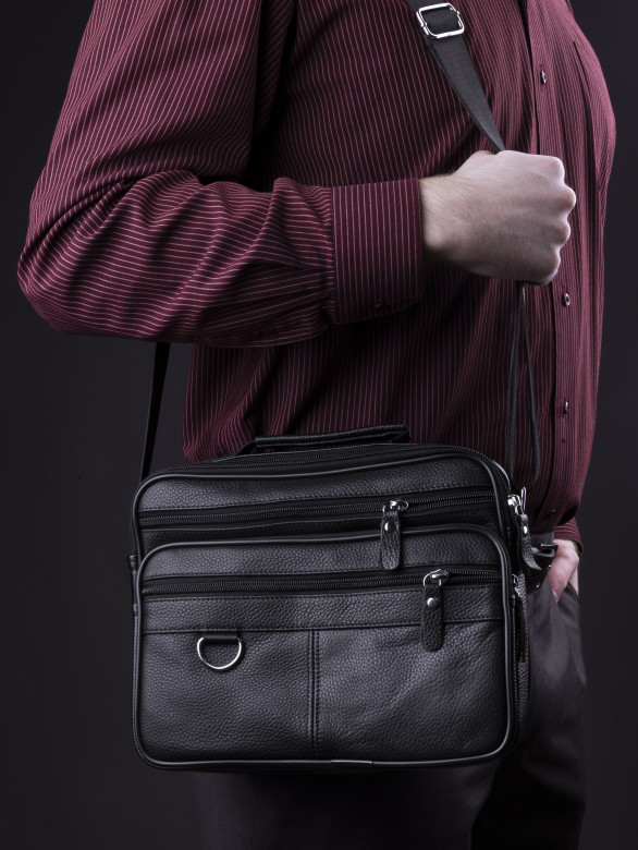 Сумка мужская Baggins 8719 черная Сумка мужская Baggins 8719 черная