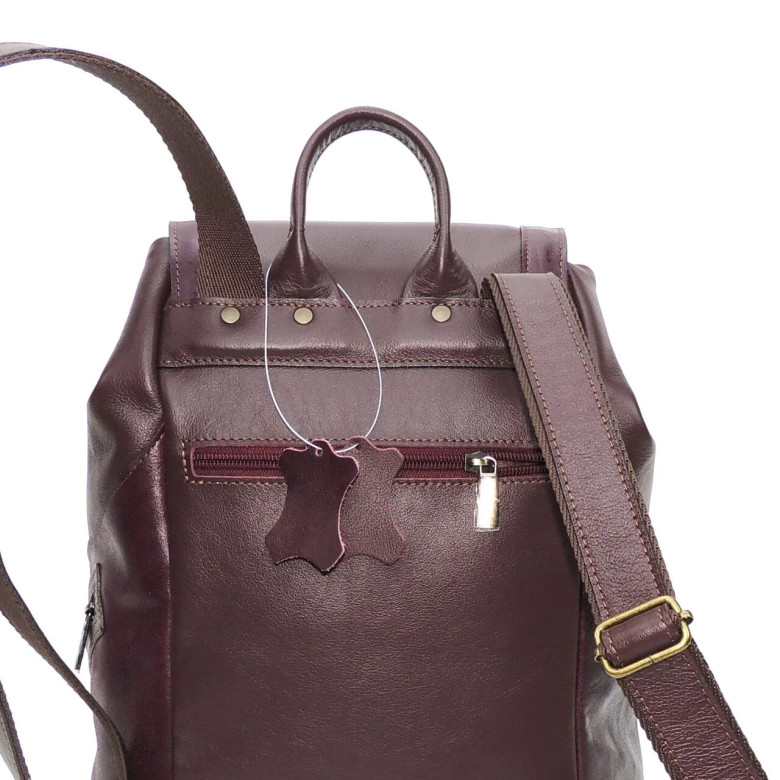 Рюкзак женский Natalia Kalinovskaya, "Климин" бордо гладкий