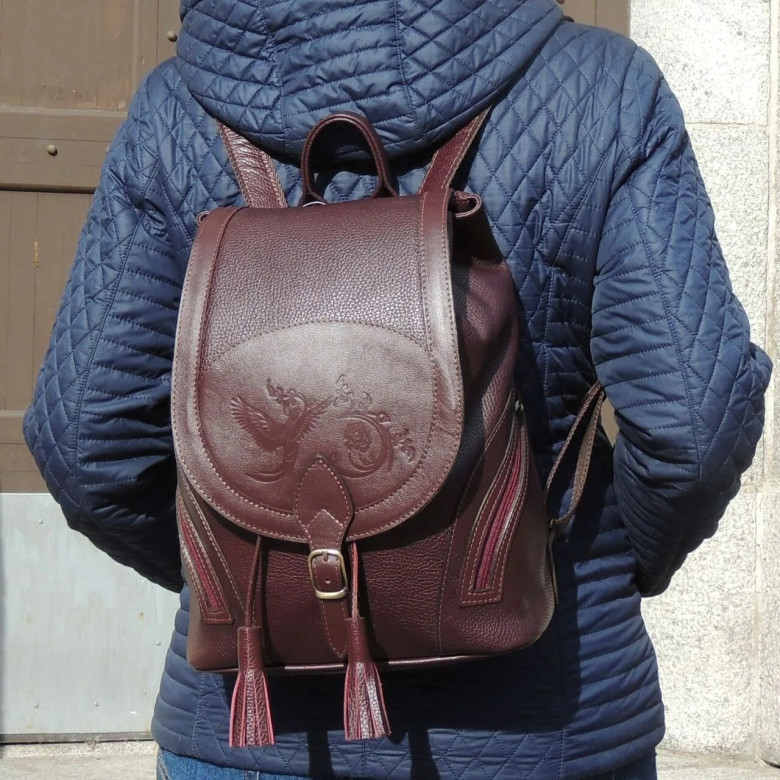 Рюкзак женский Natalia Kalinovskaya, "Лерия" бордо флотер