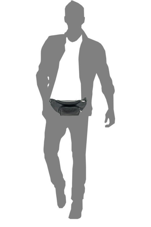 Сумка на пояс мужская Protege, Ц-259 - чёрный флотер Сумка на пояс мужская Protege, Ц-259 - чёрный флотер