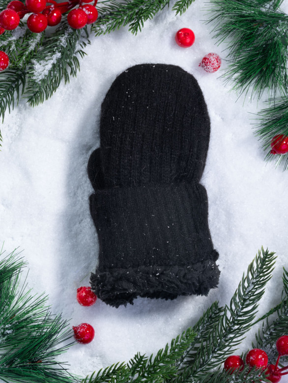 Варежки женские Корона 6559 черные Варежки женские Корона 6559 черные