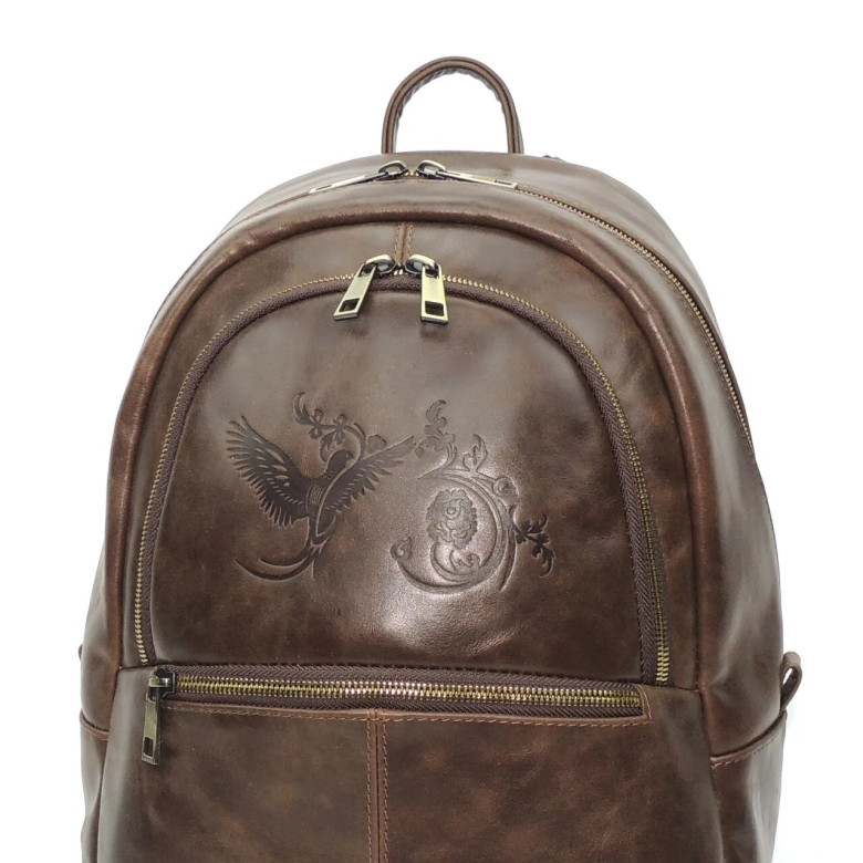 Рюкзак женский Natalia Kalinovskaya, «Эша» коричневый гладкий
