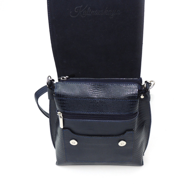 Женская кожаная сумка Natalia Kalinovskaya С86р-961 синяя рептилия Женская кожаная сумка Natalia Kalinovskaya С86р-961 синяя рептилия
