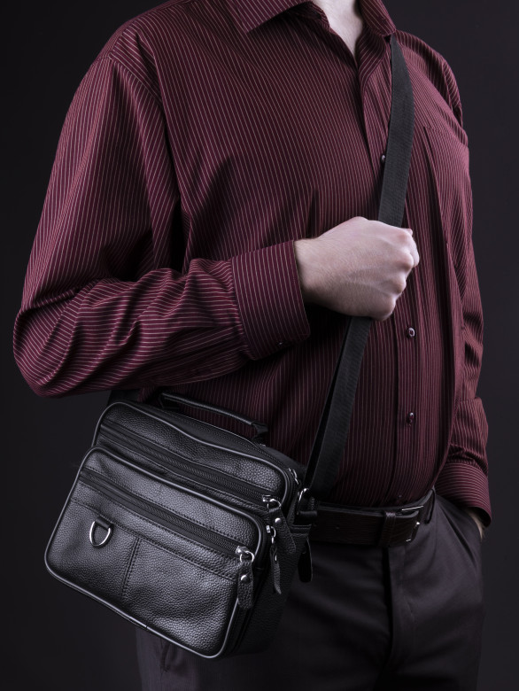 Сумка мужская Baggins 8720 черная Сумка мужская Baggins 8720 черная