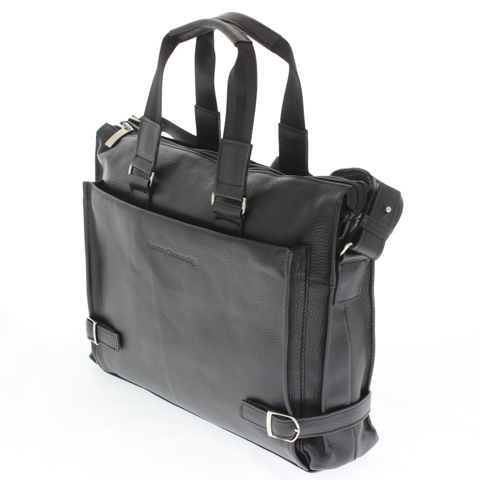 Портфель мужской кожа Maxsimo Tarnavsky 1015 чёрный флотер