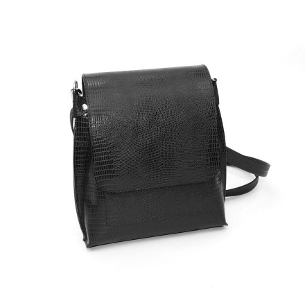 Женская кожаная сумка Natalia Kalinovskaya С86р чёрная рептилия Женская кожаная сумка Natalia Kalinovskaya С86р чёрная рептилия