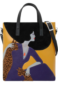 Сумка женская Protege, ДС-220-224, "Леди №5" чёрная/жёлтая