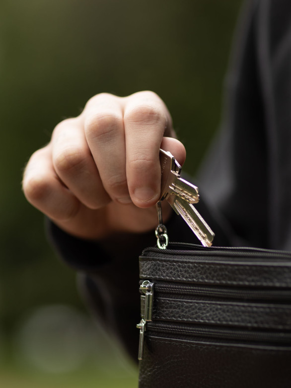 Кошелек для мелочи + ключница A-00141 black