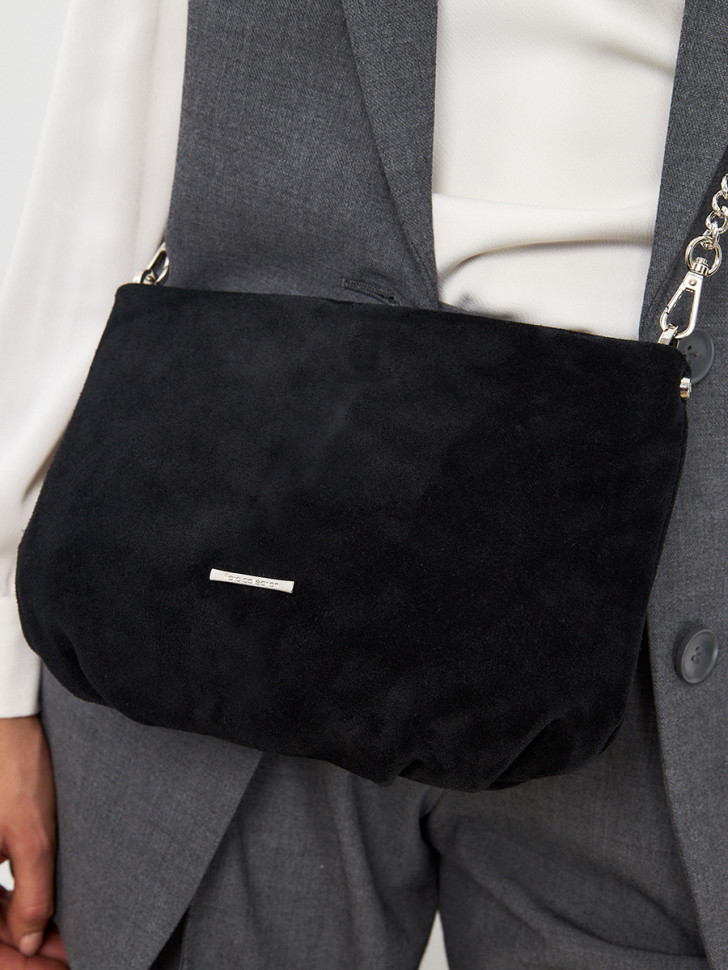 Сумка FIATO 2719 замша чёрная