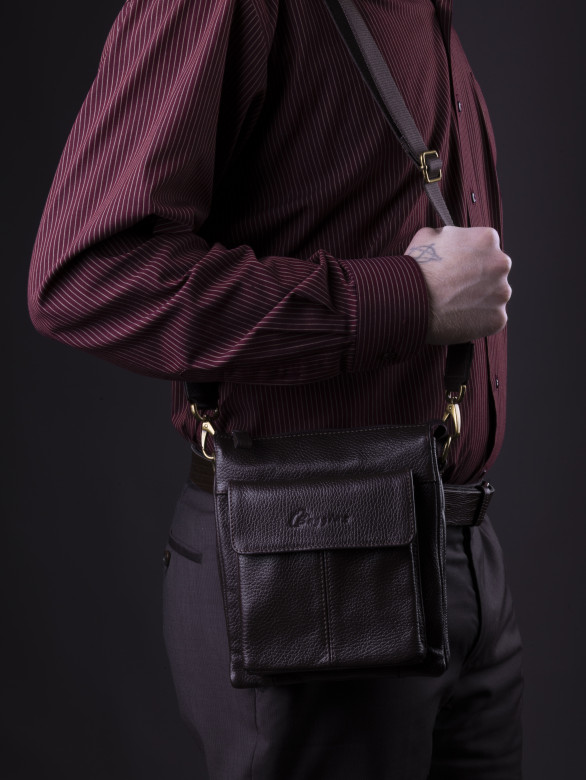 Сумка мужская Baggins 0108 коричневый фл. Сумка мужская Baggins 0108 коричневый фл.