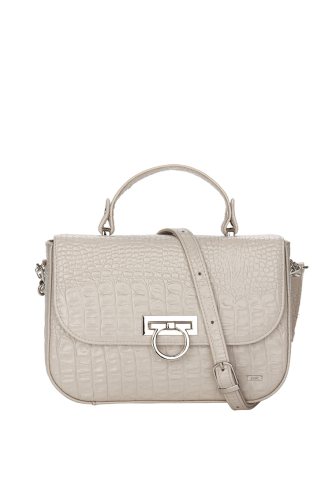 Сумка Esse 78734 МЕГАН АЙВОРИ кожа кайман кремовая