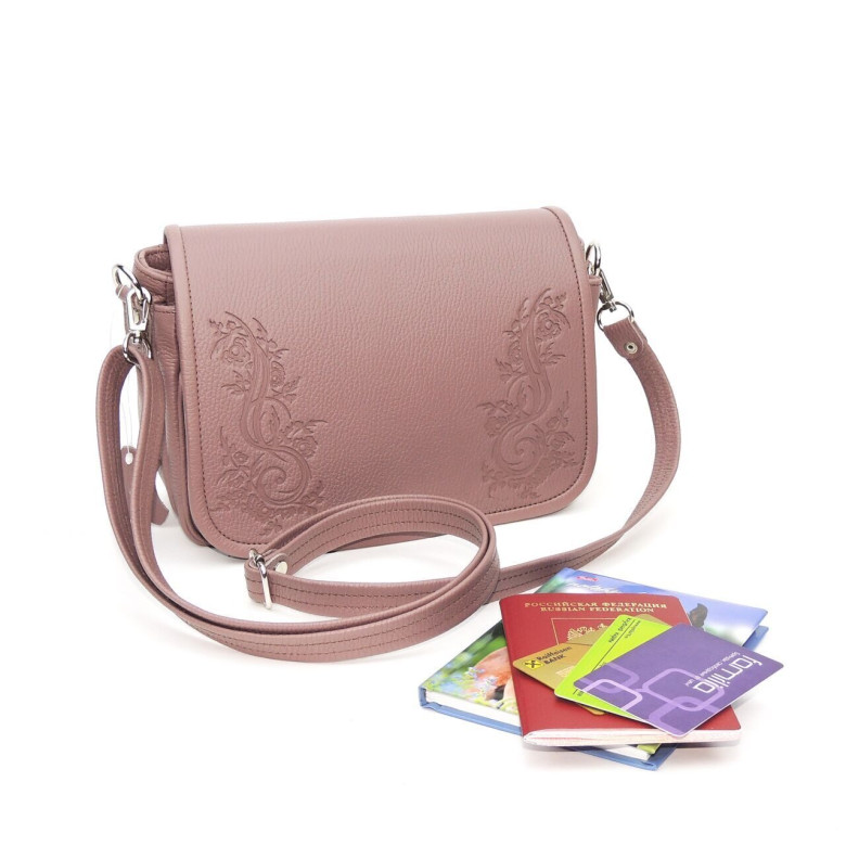 Сумка женская Natalia Kalinovskaya, "София" сирень с тиснением "Растение" Сумка женская Natalia Kalinovskaya, "София" сирень с тиснением "Растение"