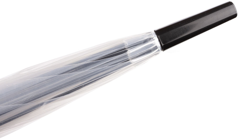 Зонт-трость прозрачный Raindrops 42800, чёрный кант, полуавтомат
