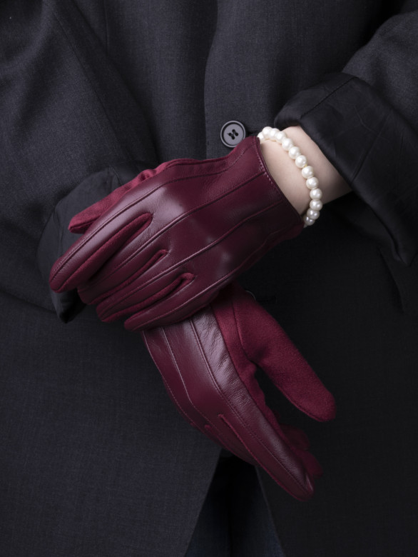 Перчатки женские HAVVS 6026 бордо Перчатки женские HAVVS 6026 бордо