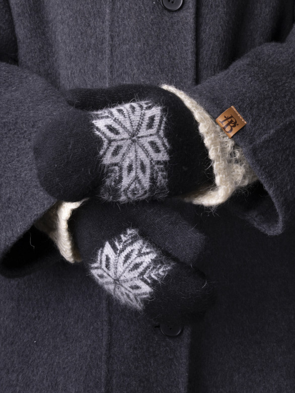 Варежки женские Корона 3046 черные Варежки женские Корона 3046 черные