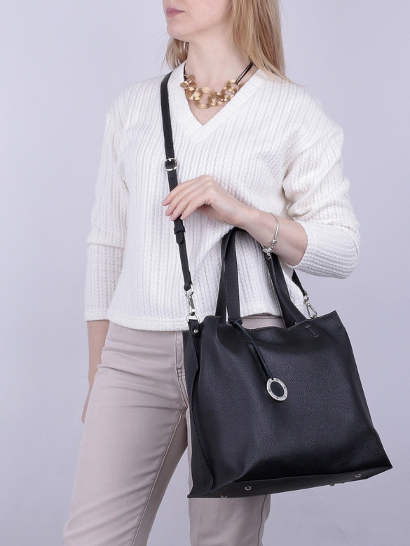 Сумка женская FIATO, 2614 вителло черная Сумка женская FIATO, 2614 вителло черная