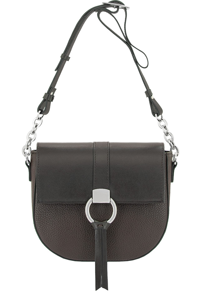 Сумка Protege Ц-472 тёмно-коричневая флотер+гладкая