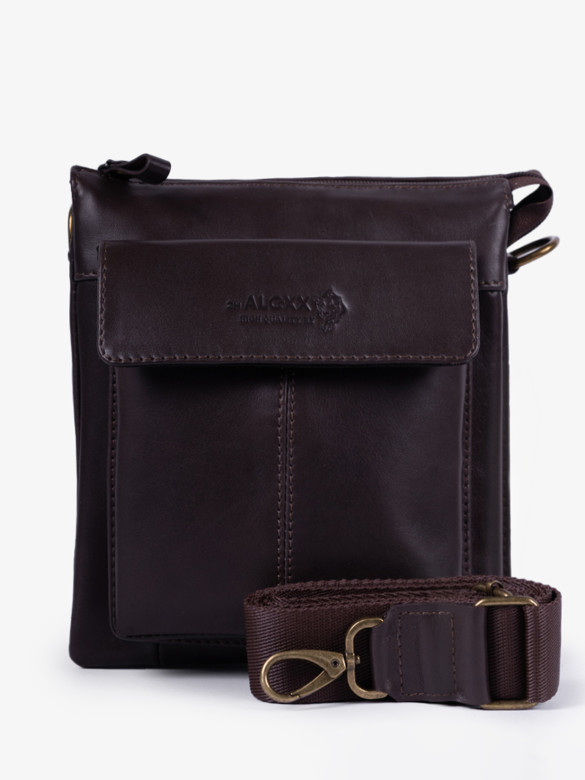 Сумка мужская zн ALEXX ALG0108 коричневая наппа