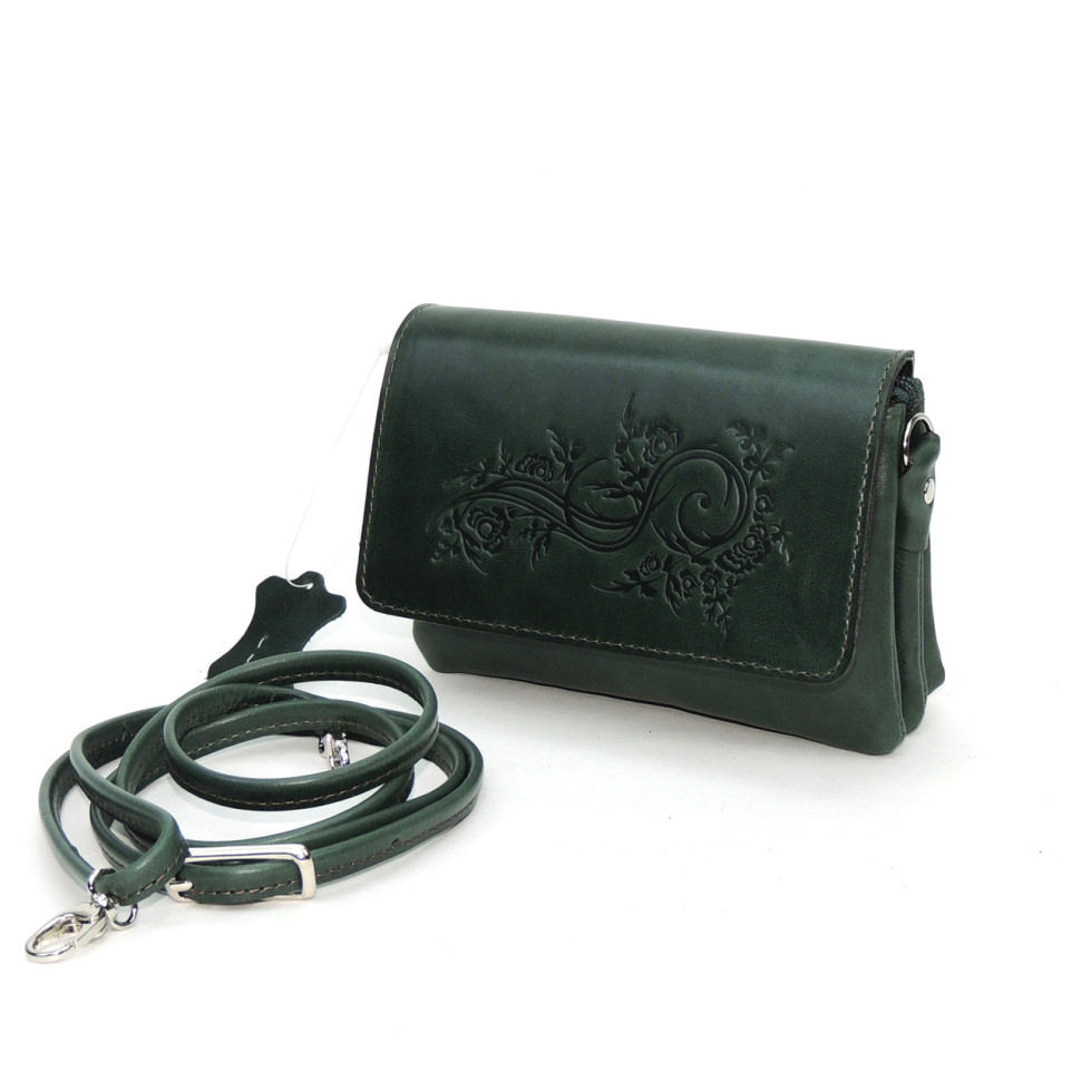 Женская сумочка кошелёк Natalia Kalinovskaya, «Ким» Растение зеленая