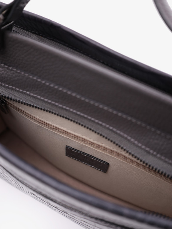 Сумка женская Karya 2427 тёмно-серый крокодил