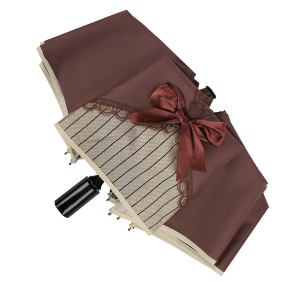 Зонт женский Flioraj, 20001 кокетка, коричневый