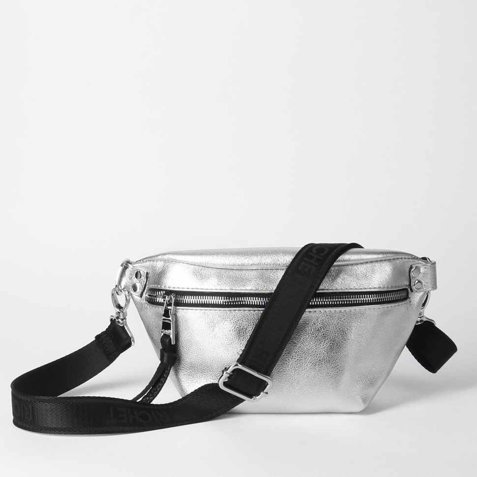 Сумка на пояс Richet 2476VNM серебряная Сумка на пояс Richet 2476VNM серебряная