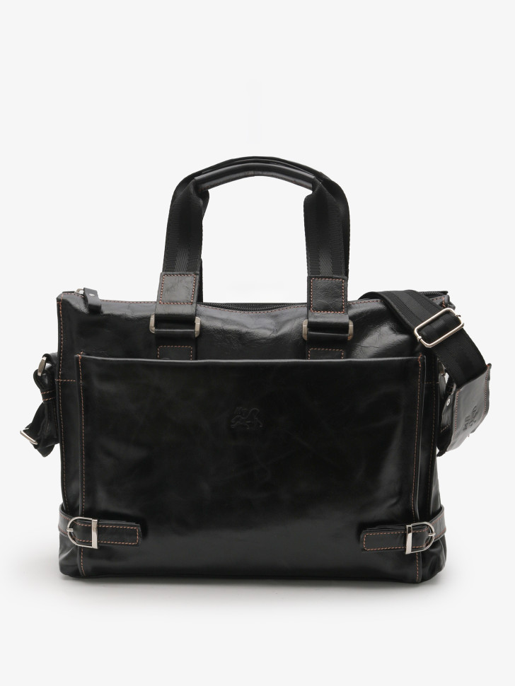 Портфель мужской кожа Maxsimo Tarnavsky 1015 чёрный пулл-ап