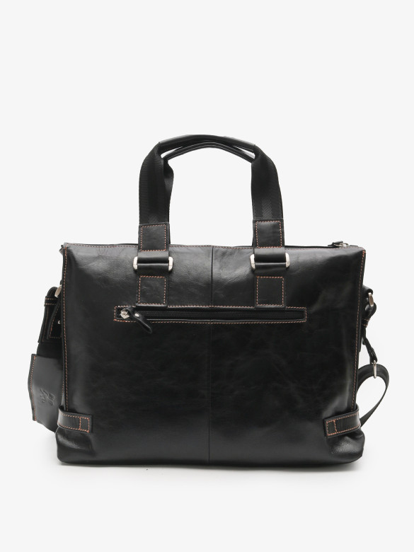 Портфель мужской кожа Maxsimo Tarnavsky 1015 чёрный пулл-ап