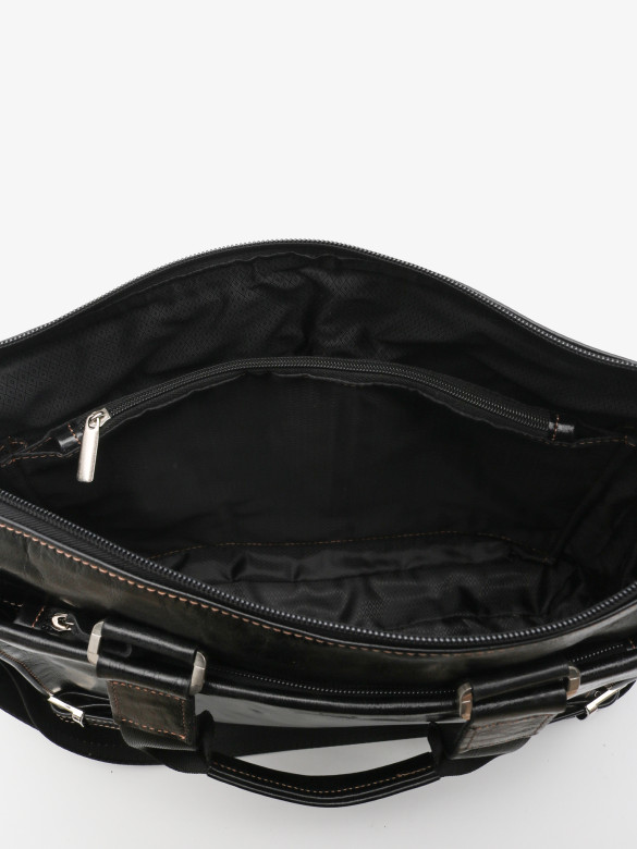 Портфель мужской кожа Maxsimo Tarnavsky 1015 чёрный пулл-ап