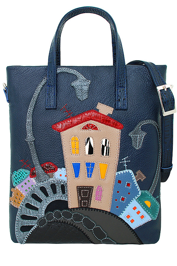 Сумка женская Protege, ДС-220-209 Город №23 синяя рептилия