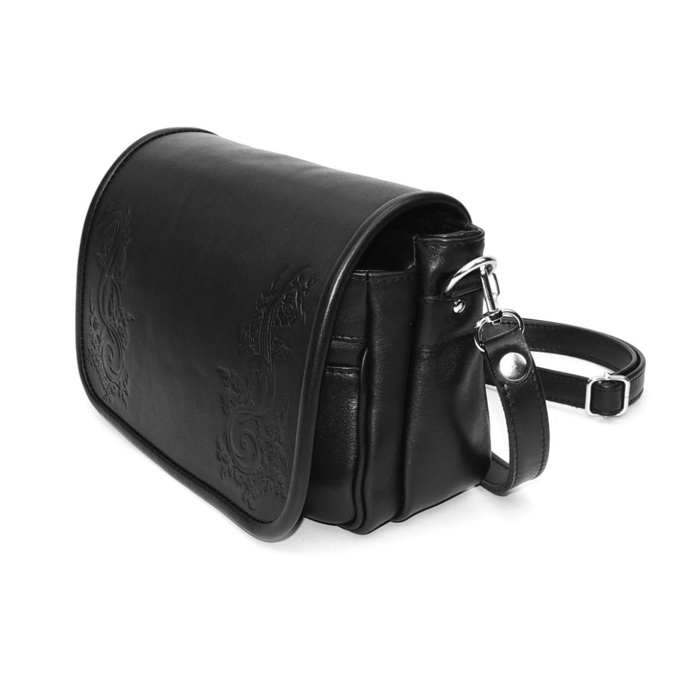 Чёрная женская кожаная сумка Natalia Kalinovskaya 93т-711