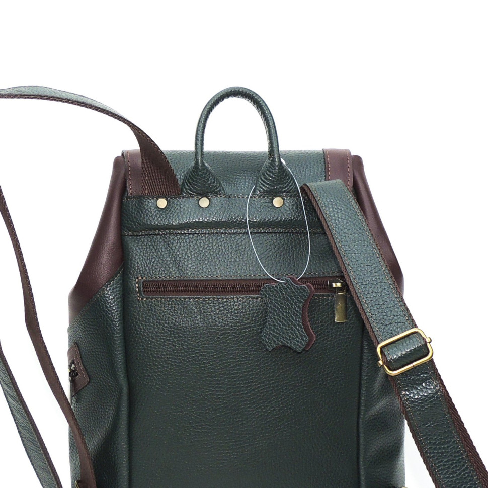 Рюкзак женский Natalia Kalinovskaya, "Дженис" зеленый/бордо